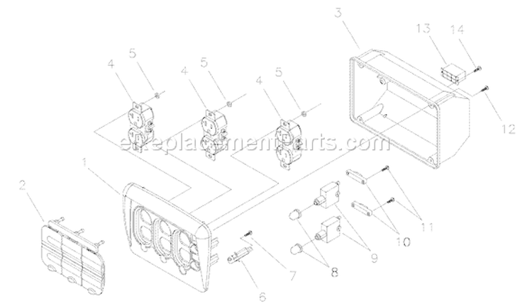 Page B Diagram and Parts List for 030248-2  Briggs and Stratton Generator
